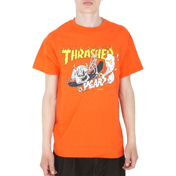 Thrasher T-shirt S/S 40 Years Neckface Orange